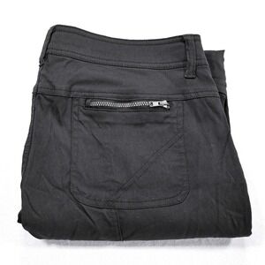 PRANA Women's 10 Black Monarch Convertible Outdoor Hiking Zip-Off Cargo‎ Pants